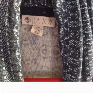 Lila Rose Black and White Knit Open-Front Cardigan